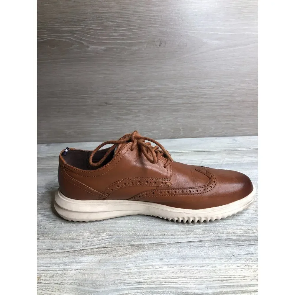 Cole Haan Grand Plus Wingtip Men's Size 8 M Oxford Shoes Brown Dress C36939